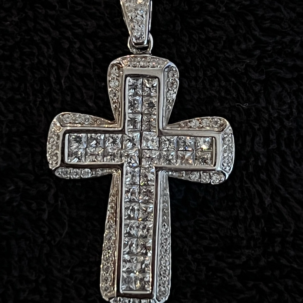 Silver Cross with CZ